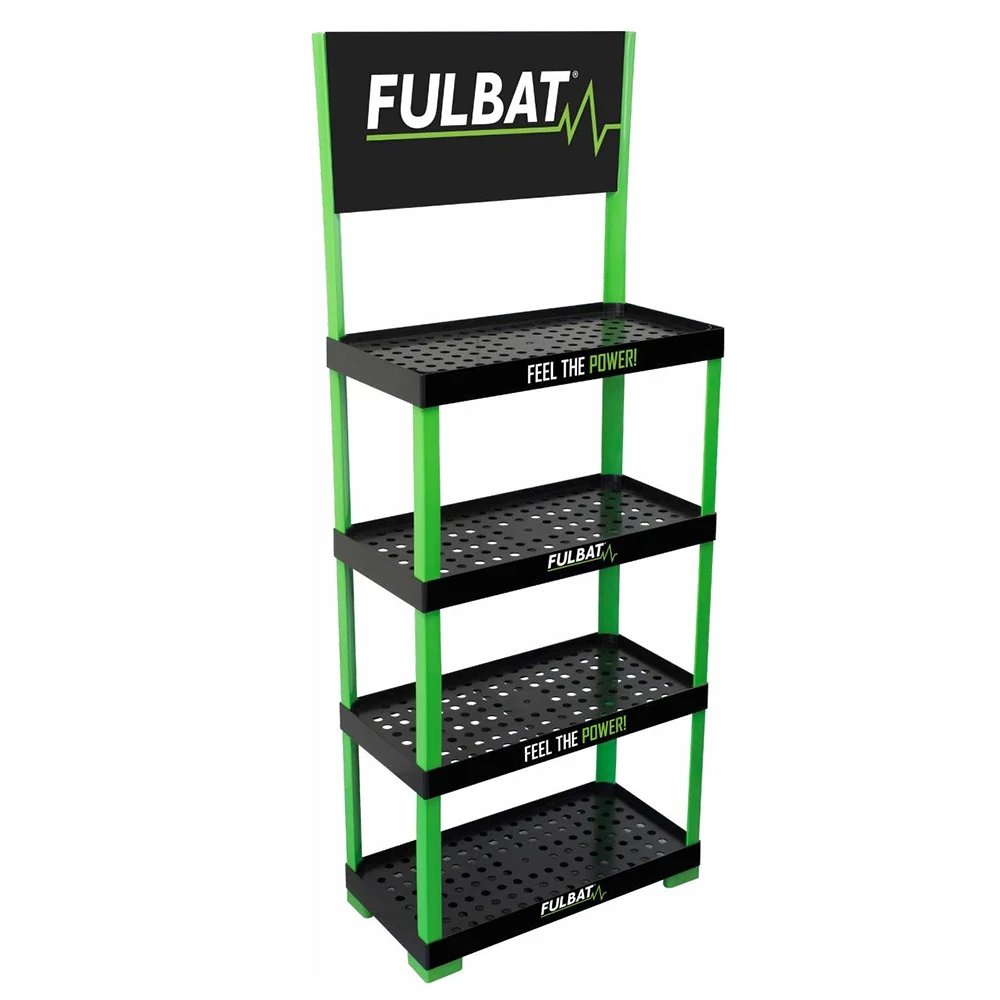Display FULBAT 176.5x66x40cm noir-blanc-vert
