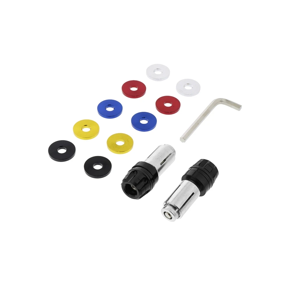 Embouts de guidon JMP en aluminium noir, rouge, doré, argenté, bleu 17 mm