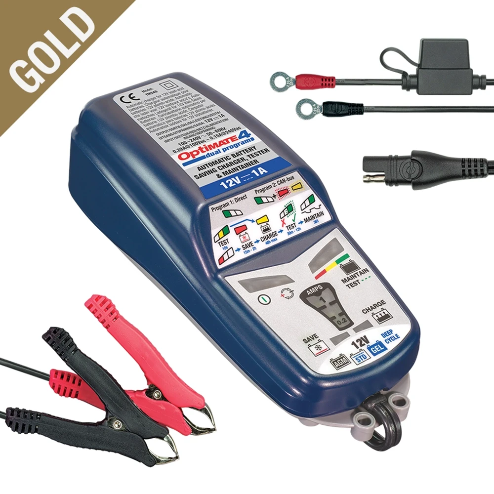 Chargeur batterie tecMATE OPTIMATE 4 Dual 12V/1A CAN-Bus 3-50Ah TM340