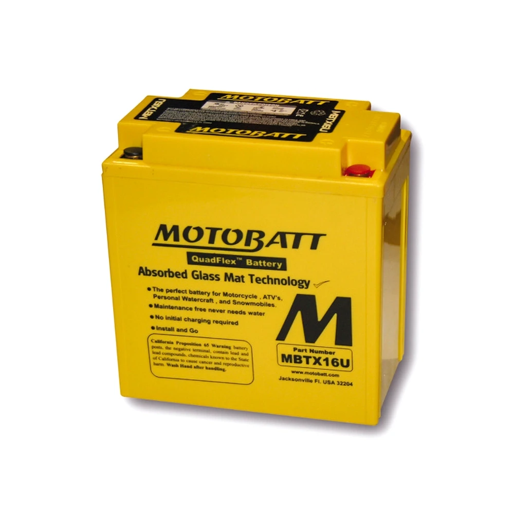 Batterie MOTOBATT MBTX16U (LF-AGM) 12V/19Ah - 151x87x161mm, 4 polig