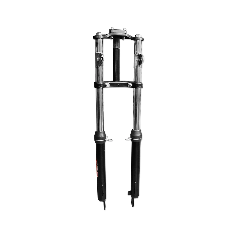 Fourche télescopique noir/chromé allongée
