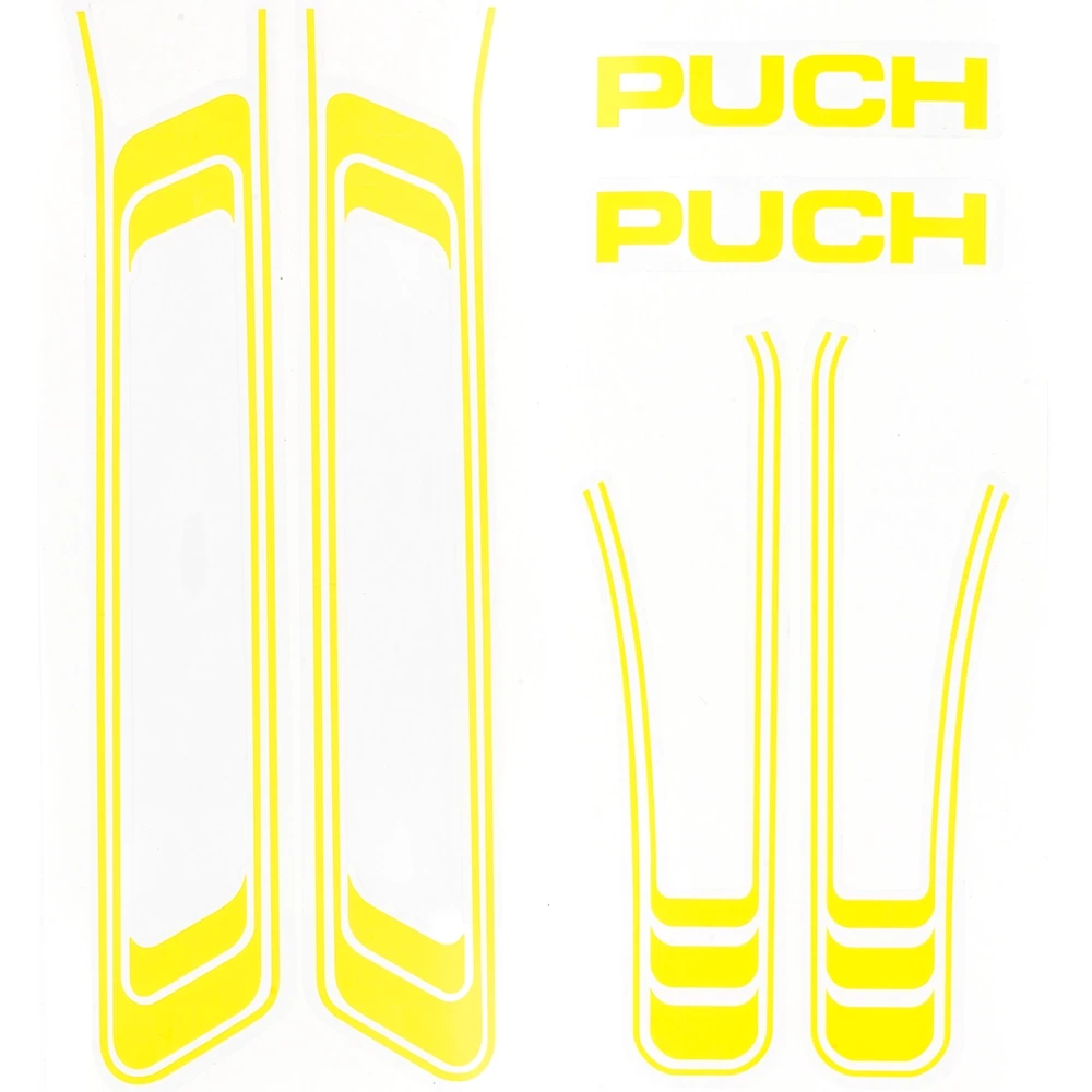 Autocollants cadre Puch Maxi gauche/droite jaune