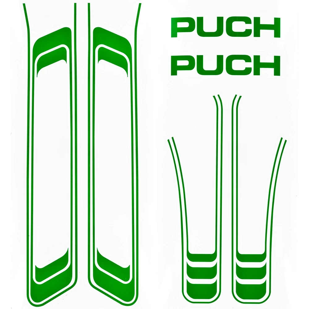 Autocollants cadre Puch Maxi gauche/droite vert