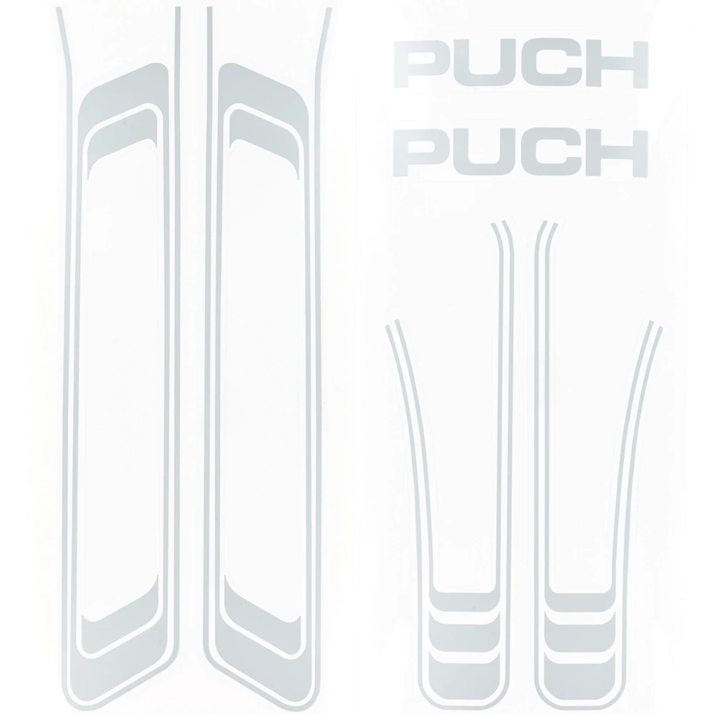 Autocollants cadre Puch Maxi gauche/droite gris