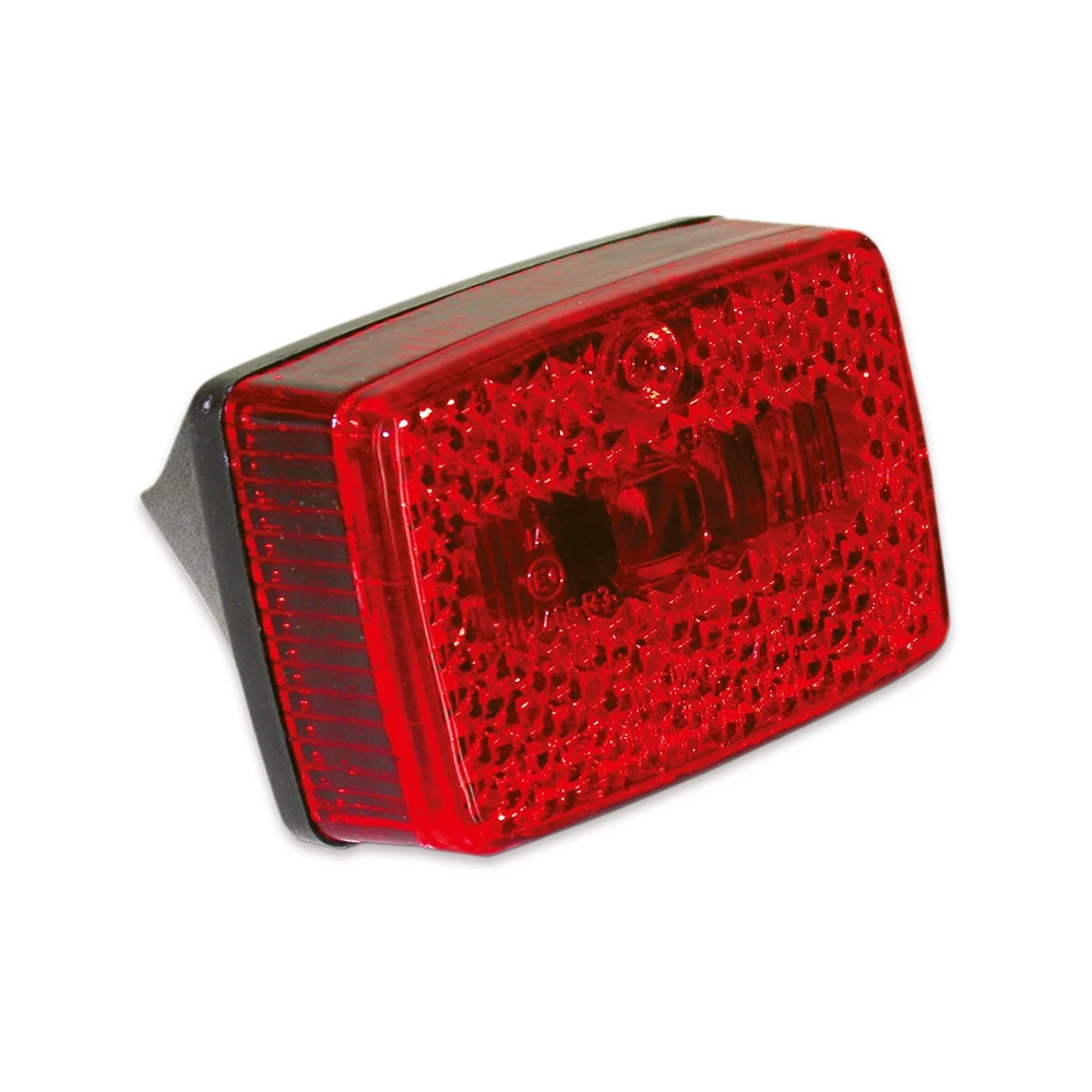 Feu arrière ULO (rectangulaire) en noir/rouge pour Puch/Sachs