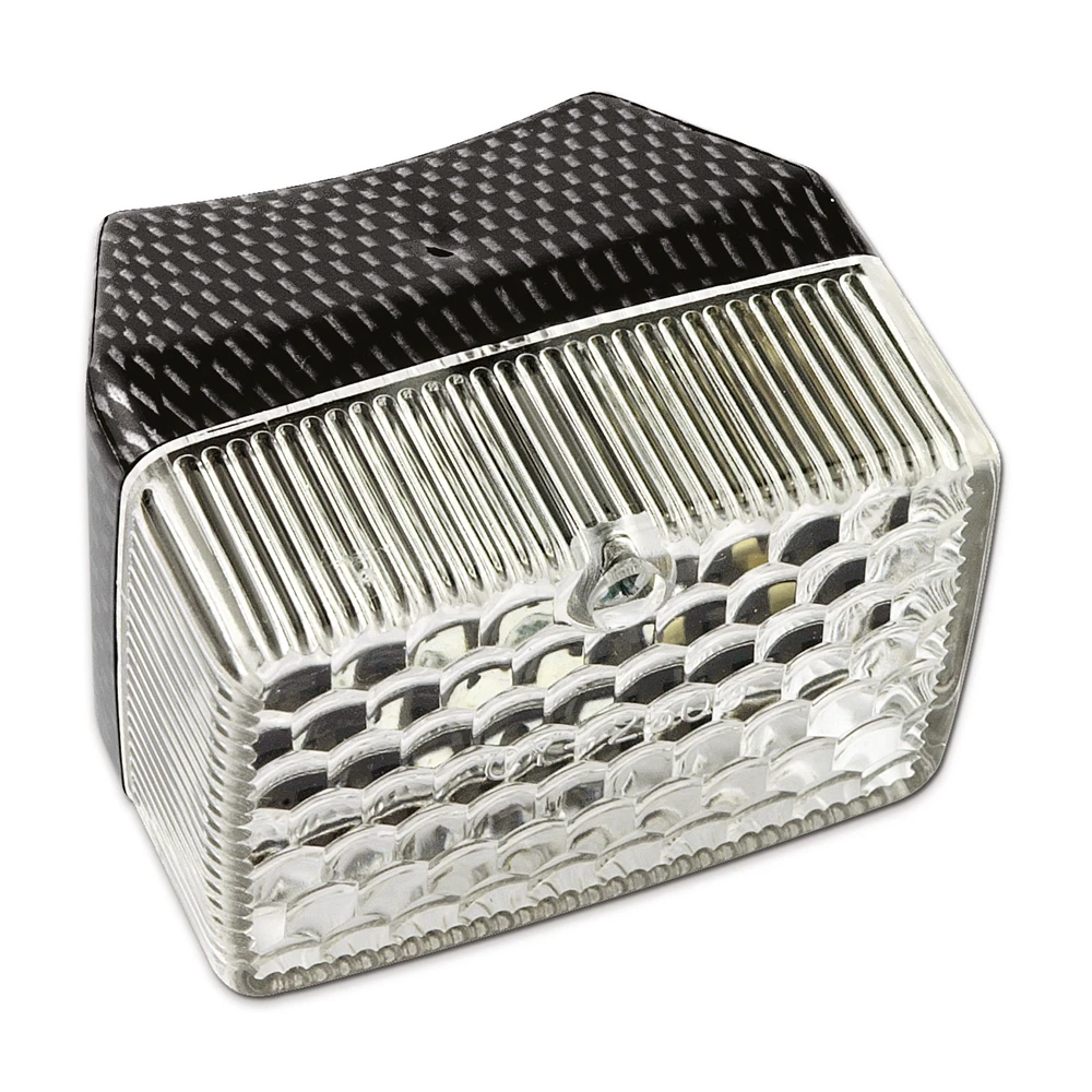 Feu arrière ULO (rectangulaire) en carbon-look/lazer pour Puch/Sachs