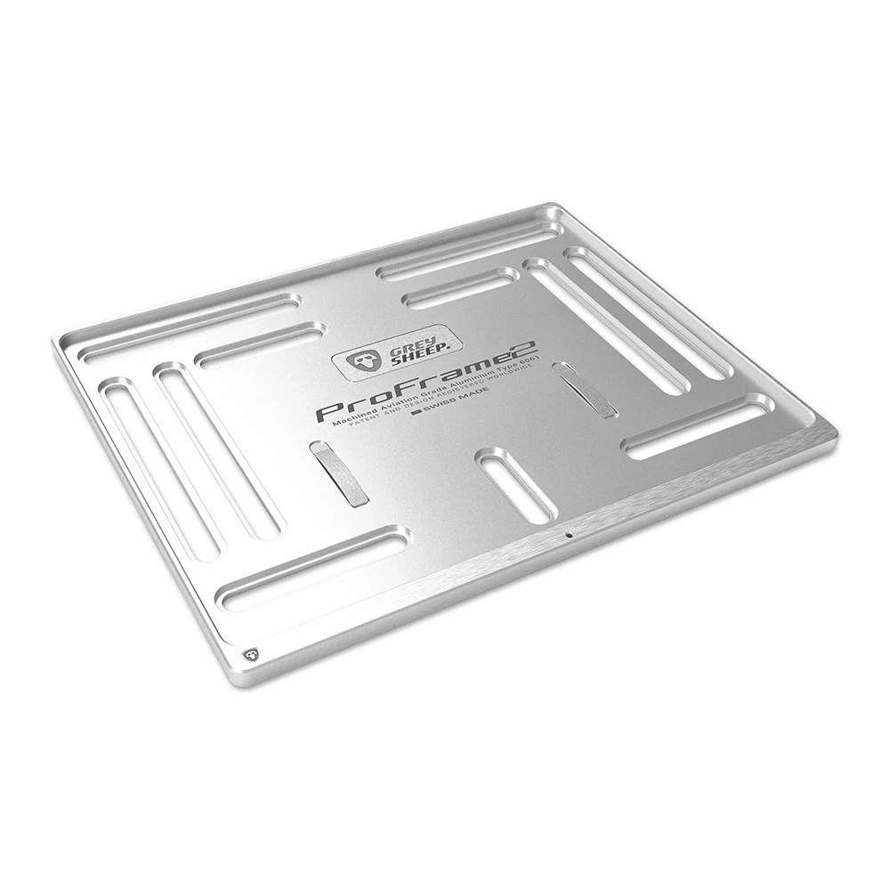 Support de plaque GREY SHEEP ProFrame2 moto, scooter silver