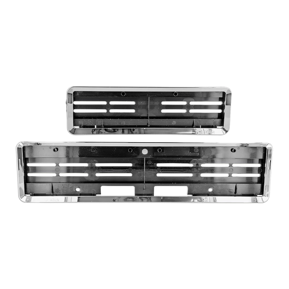 Support de plaque SWISS KLICK format long chromé