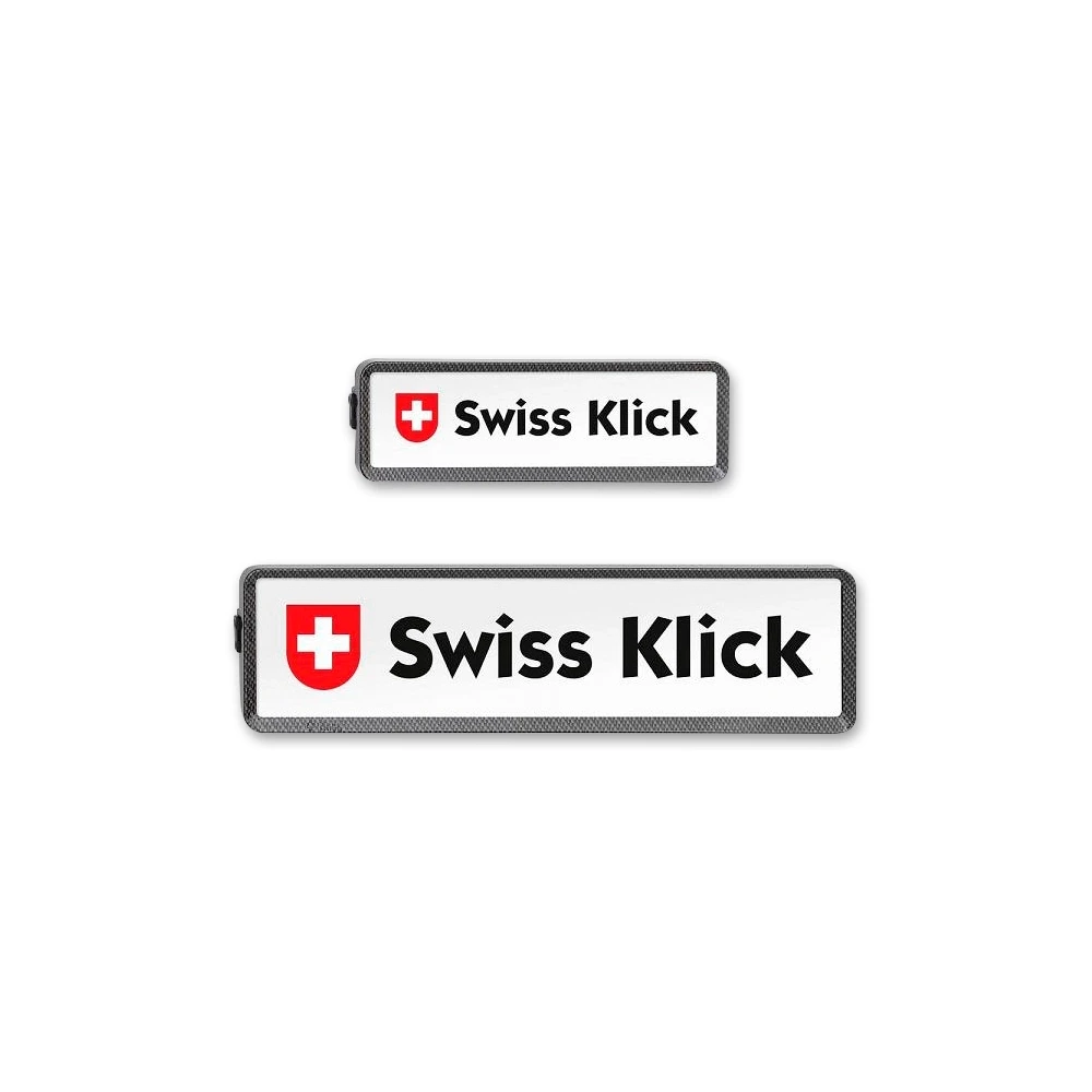 Support de plaque SWISS KLICK format long look carbon