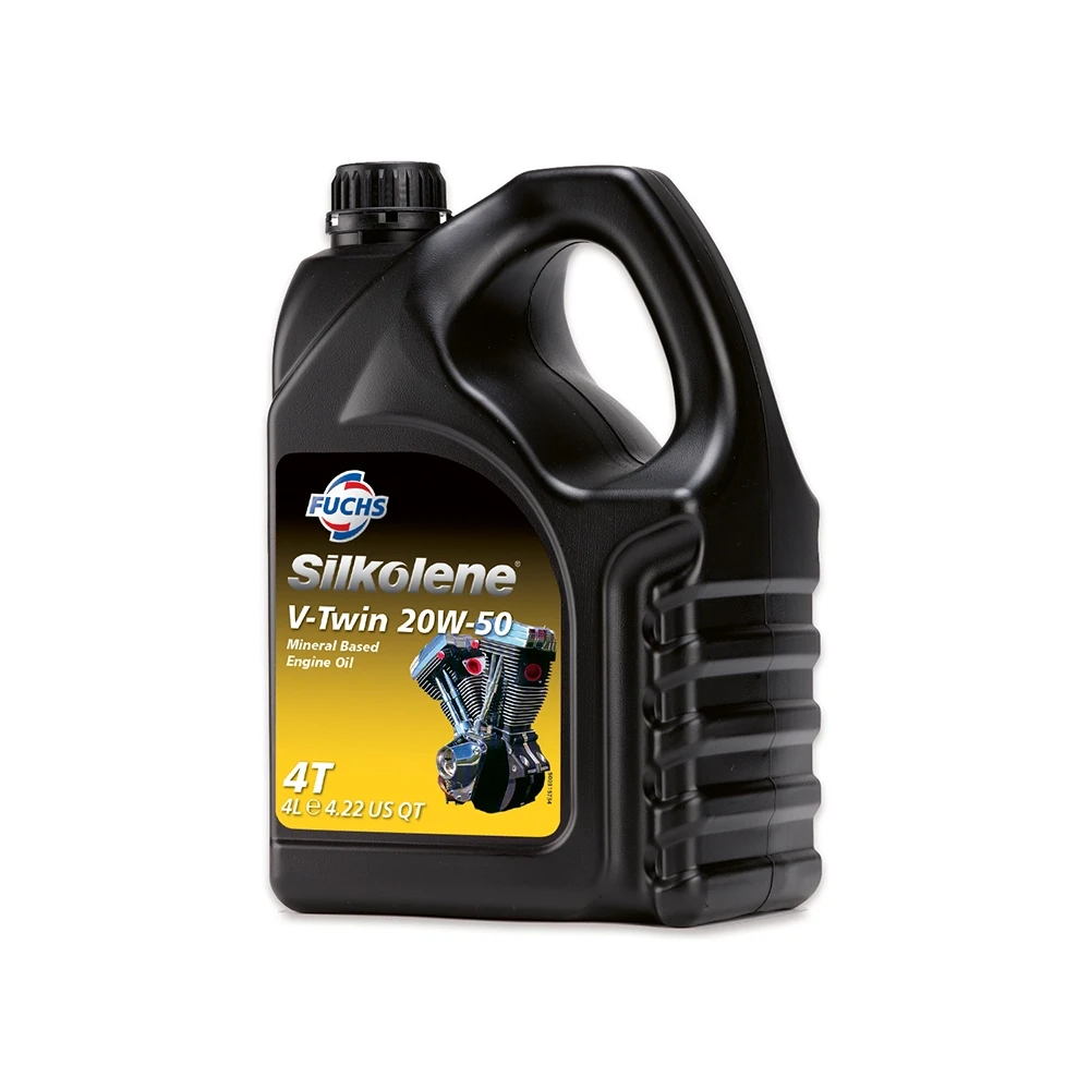Huile moteur 4T 20W-50 Silkolene V-Twin à base minérale 4 L