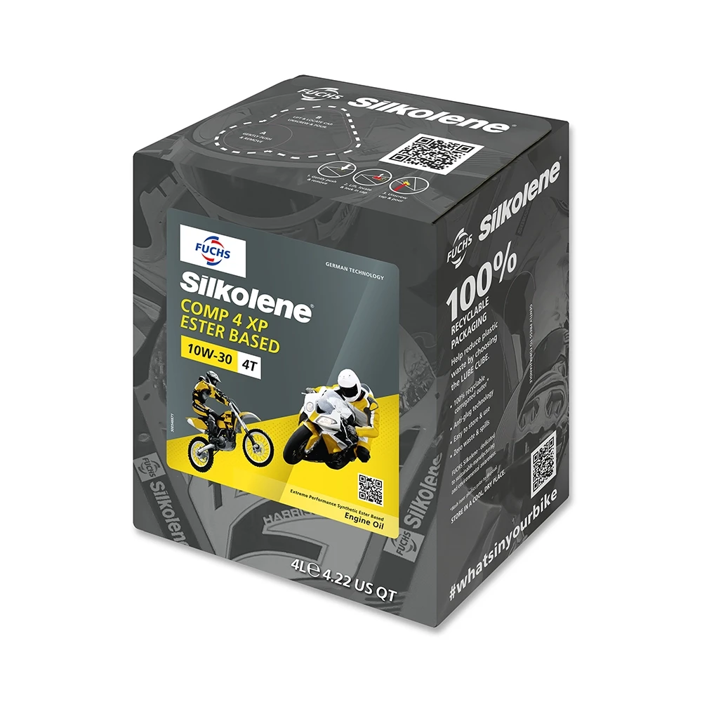 Huile moteur 4T 10W-30 Silkolene Comp 4 XP synthétique 4 L