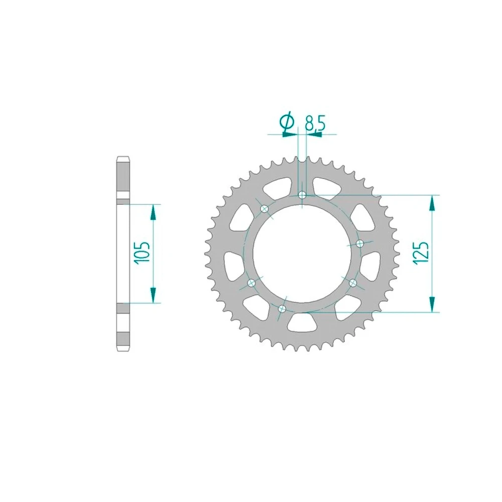 Couronne acier 420 / 48 dents