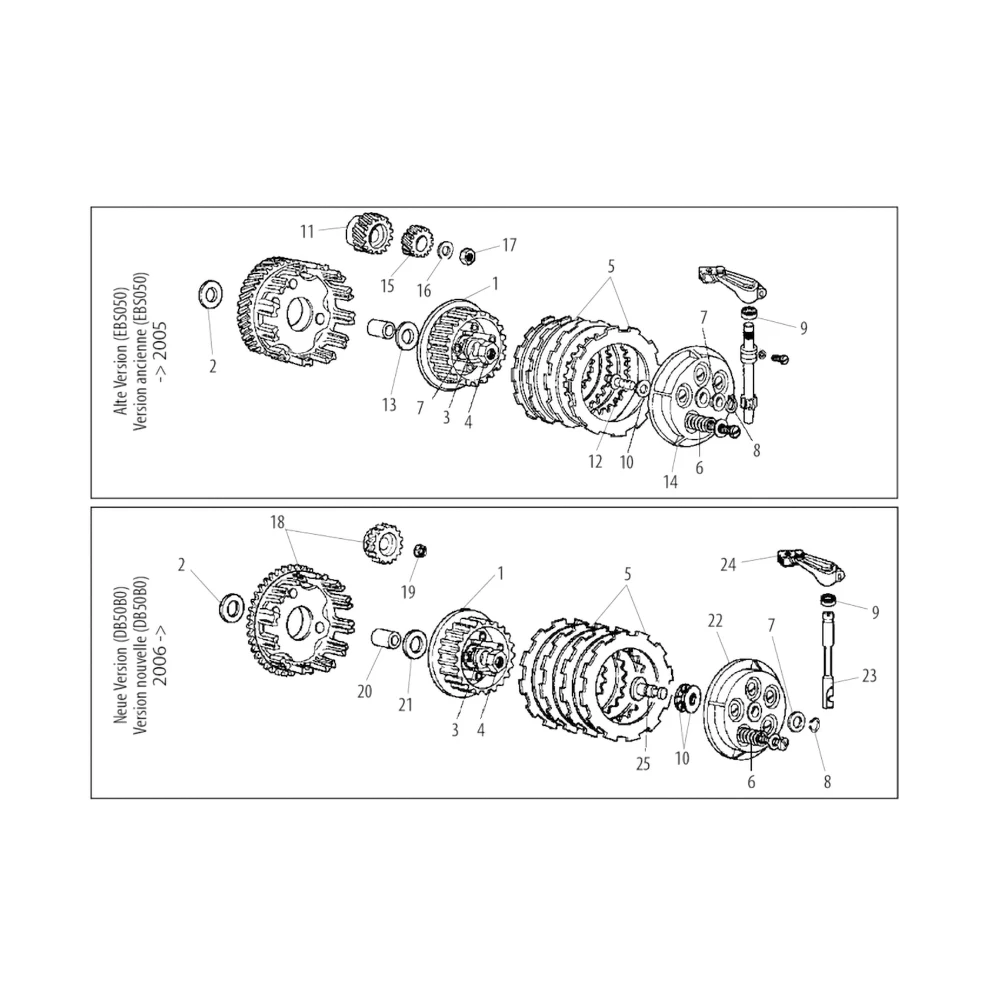 Rondelle 13x35x2.5mm cloche d'embrayage Derbi D50B0 2006-> No19