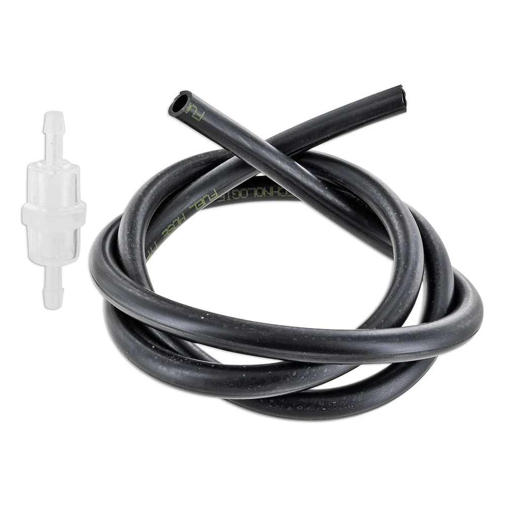 Tuyau d’essence 5x9mm noir 1m avec filtre (Ø 6mm)