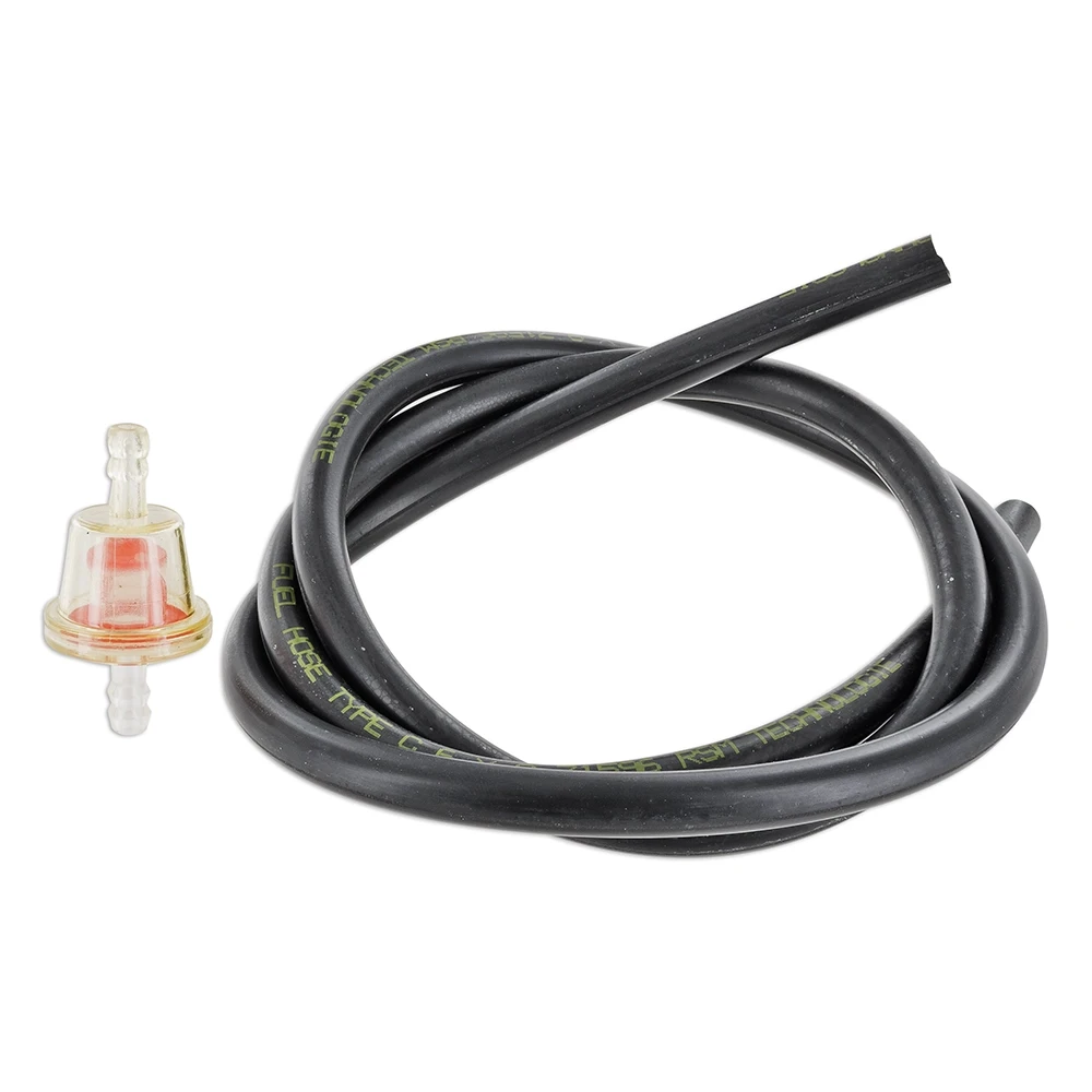 Tuyau d’essence 5x9mm noir 1m avec filtre conique (Ø 6mm)