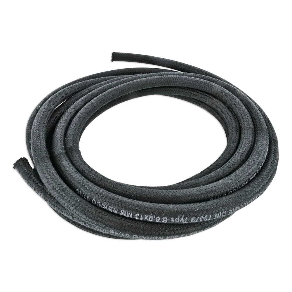 Tuyau d’essence 8x13mm noir vintage, cordelé (5m)