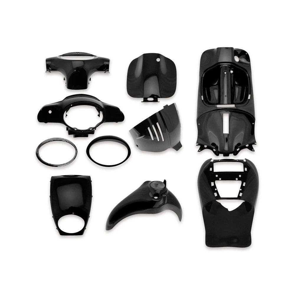 Kit habillage 10pcs Aprilia Scarabeo 50 noir PRIX NET