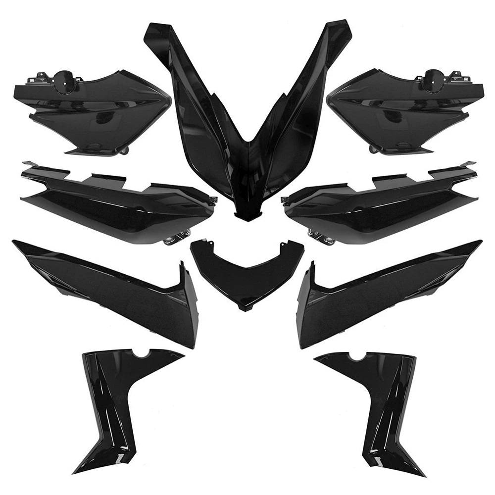 Kit habillage de 10 pièces Yamaha X-Max 125 14-17, 250, 400 14-21 noir brillant
