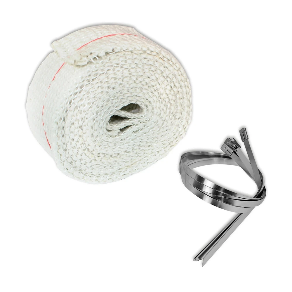 Ruban isolant d'echappement 50x3mm 3m long, blanc avec bride