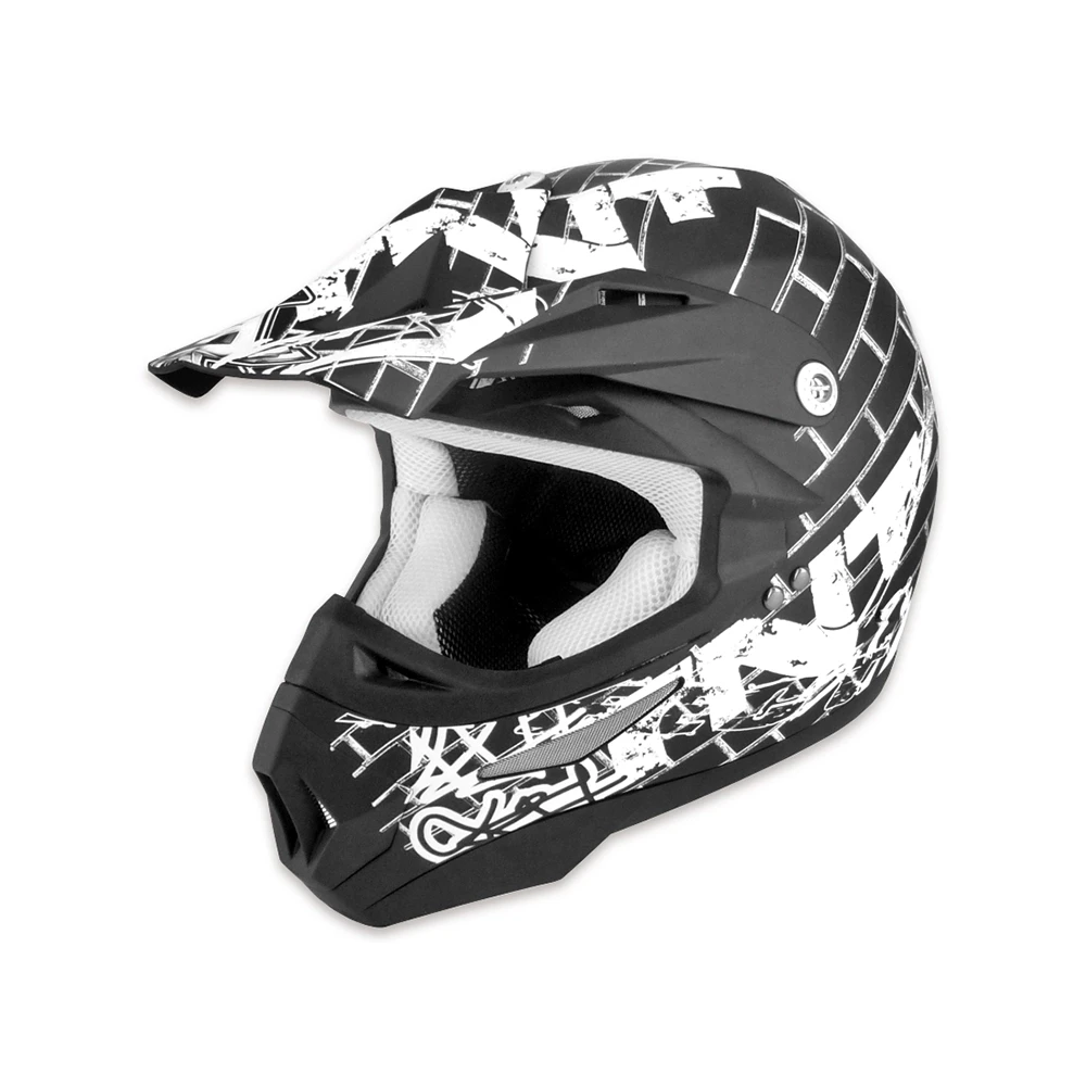Casque Cross poly street noir/blanc L