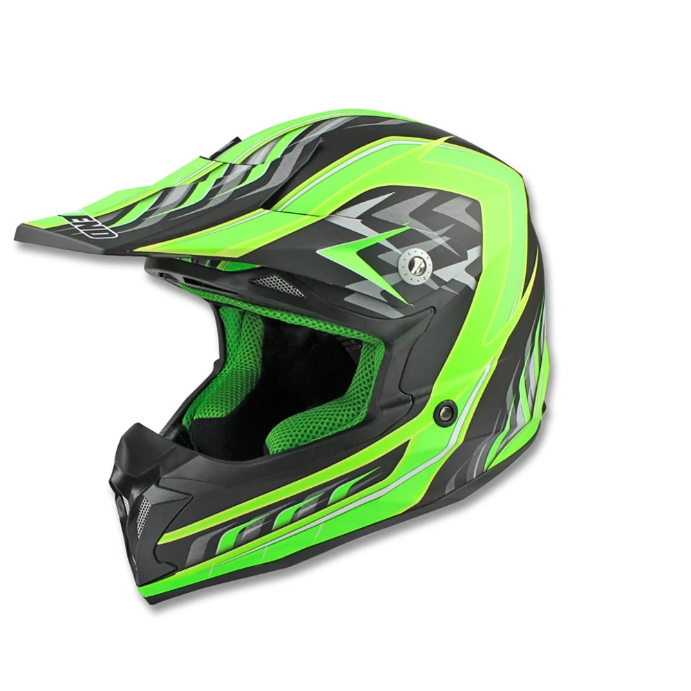 Casque Cross NOEND black-green mat XXL 