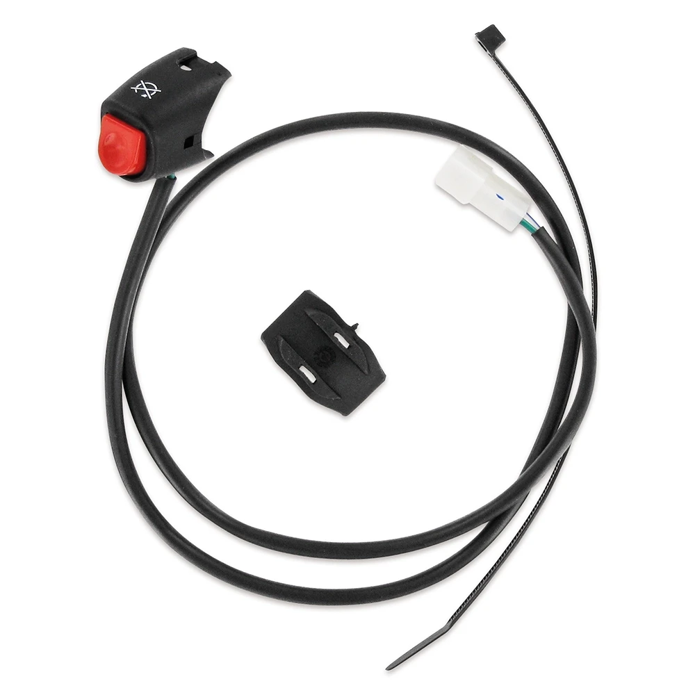 Commutateur (bouton) Domino stop noir/rouge