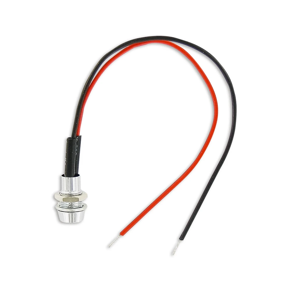 Voyant mini LED à viser chromé/orange