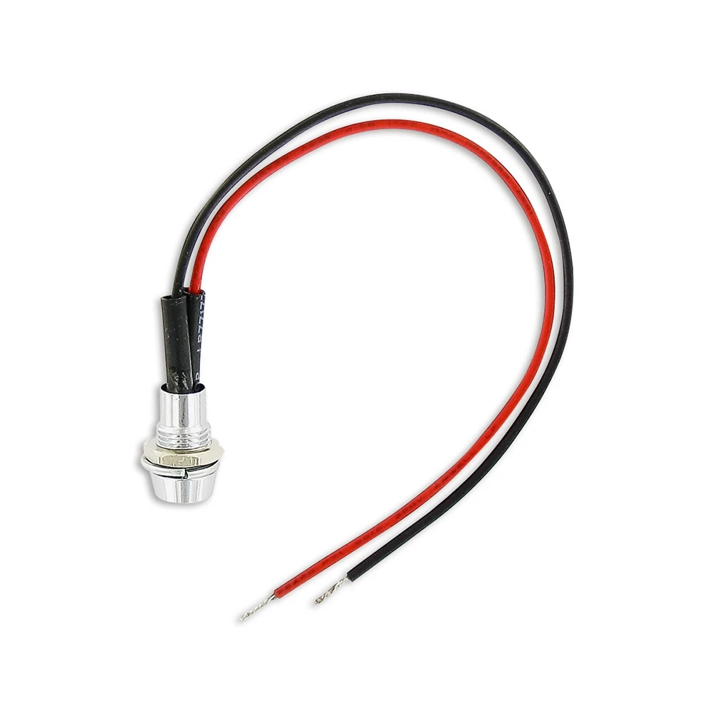 Voyant mini LED à viser chromé/rouge