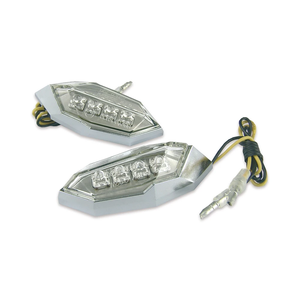 Paire clignos TNT Cyclops LED chrom/blanc CE