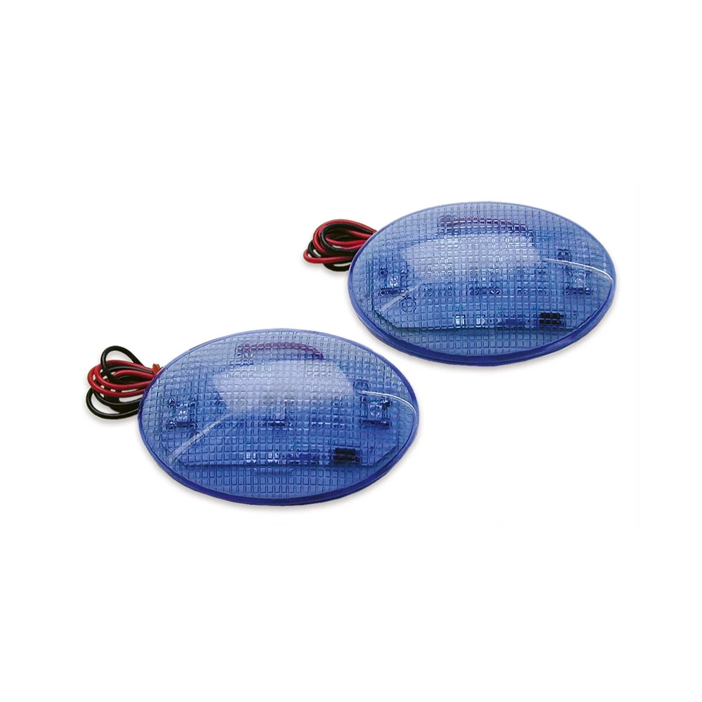 Paire clignos TNT Ovalia LED à coller bleu PRIX NET