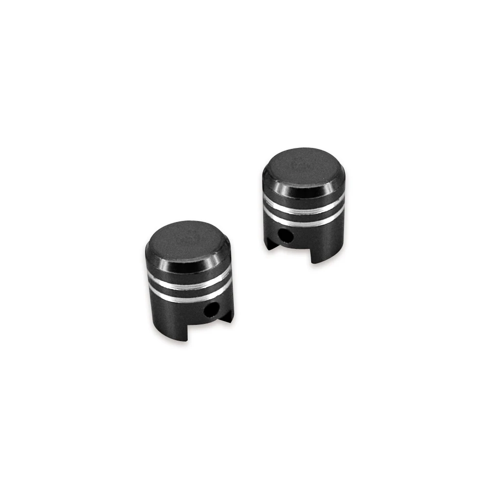 Prs bouchons valve piston noir (2 pièce)