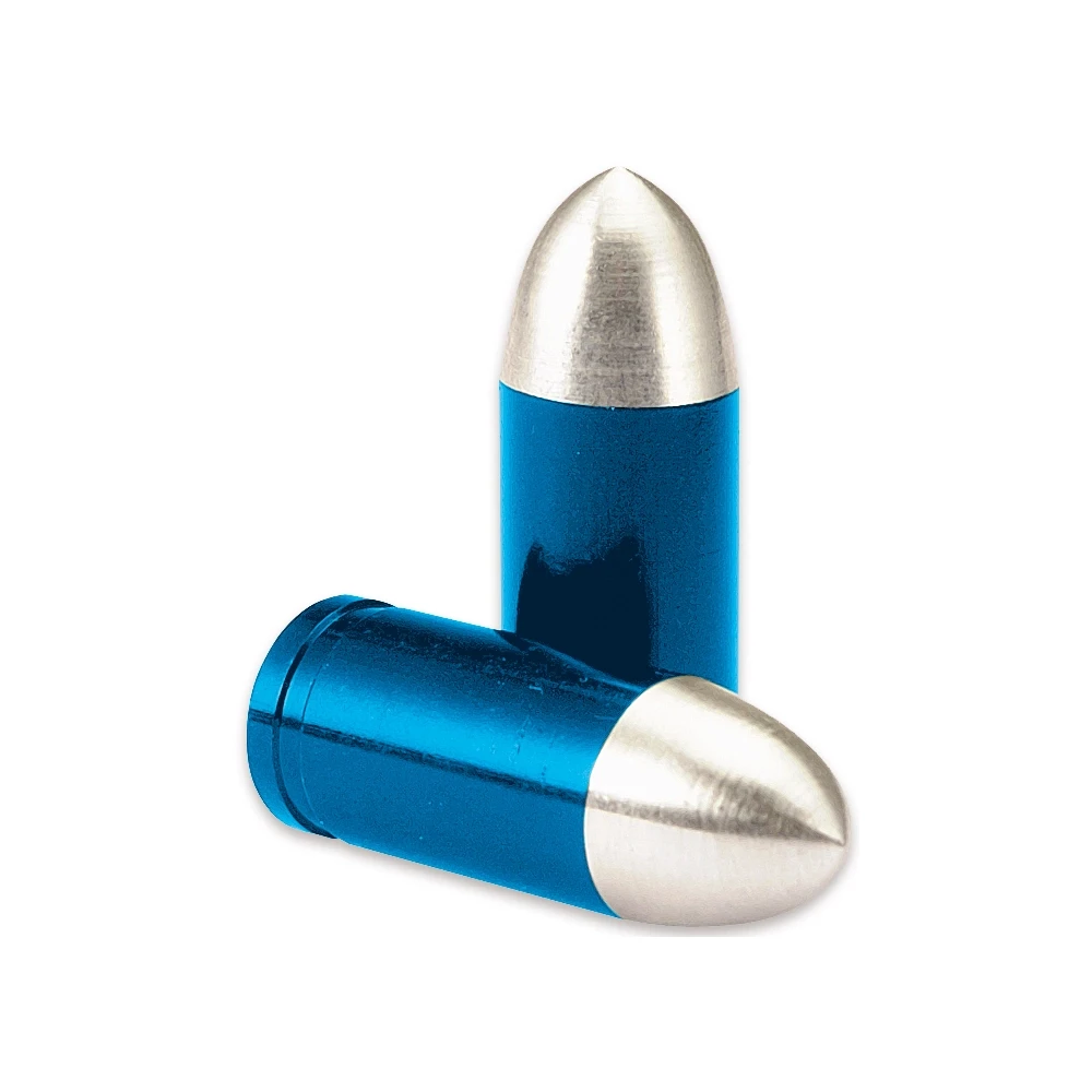 Prs bouchons valve cartuche bleu/chromé (2 pièces)
