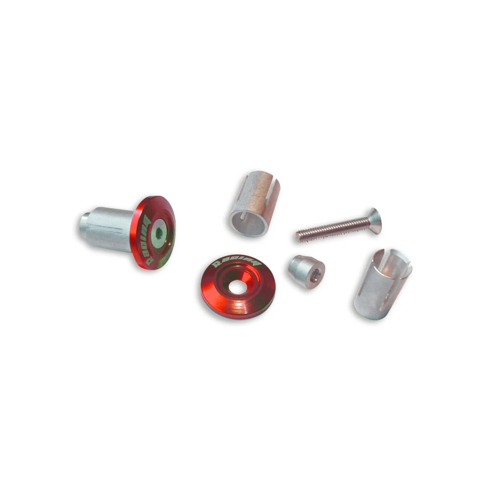 Embouts de guidon MX Alu rouge 13-17mm (2 pièces)