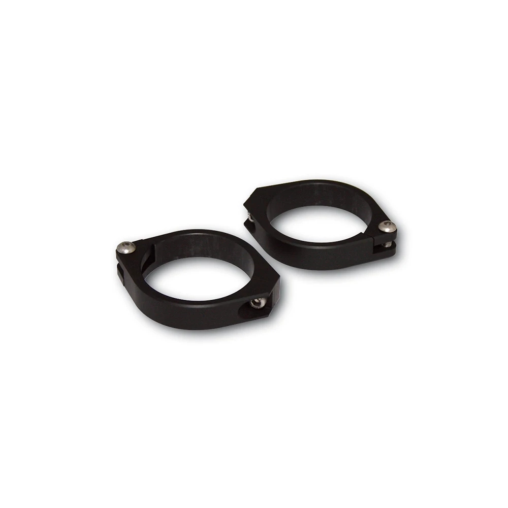 Collier tube de fourche HIGHSIDER CNC (paire) alu noir Ø49-54mm