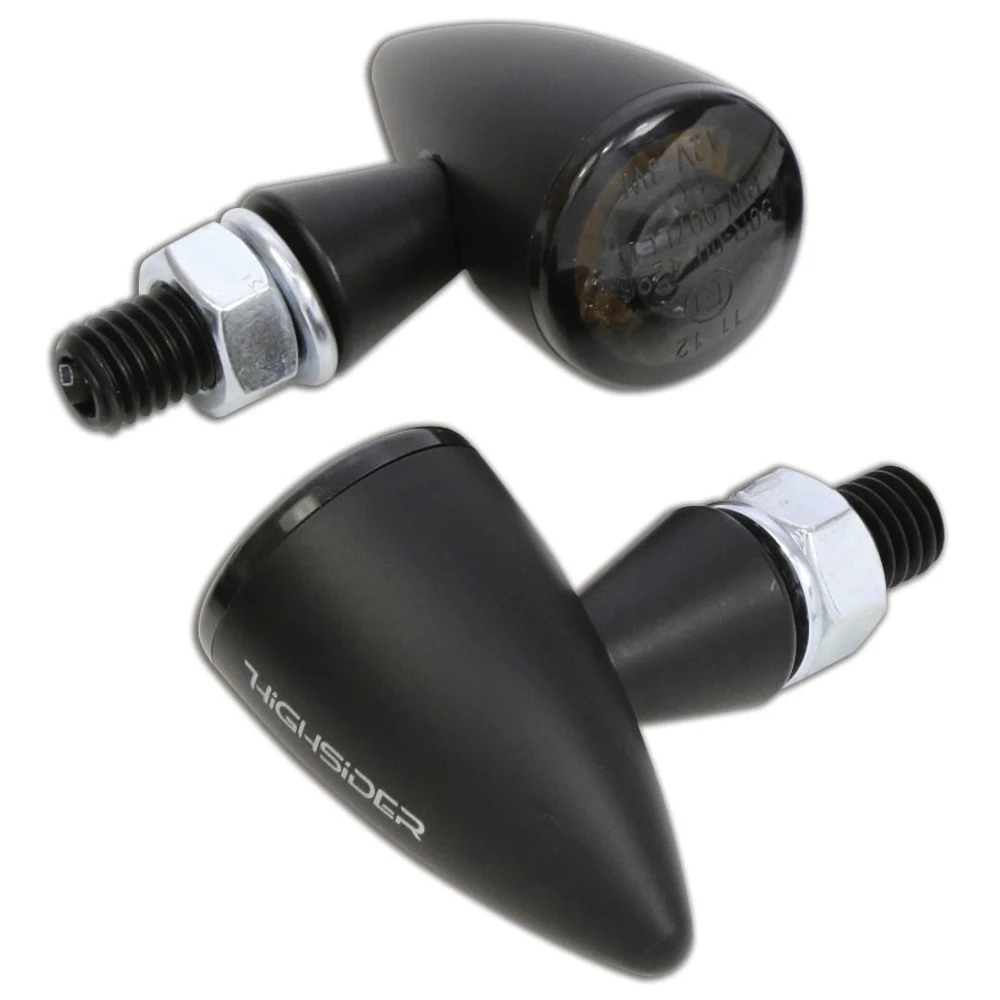 Clignotants LED HIGHSIDER APOLLO BULLET noir/fumé E-Hom