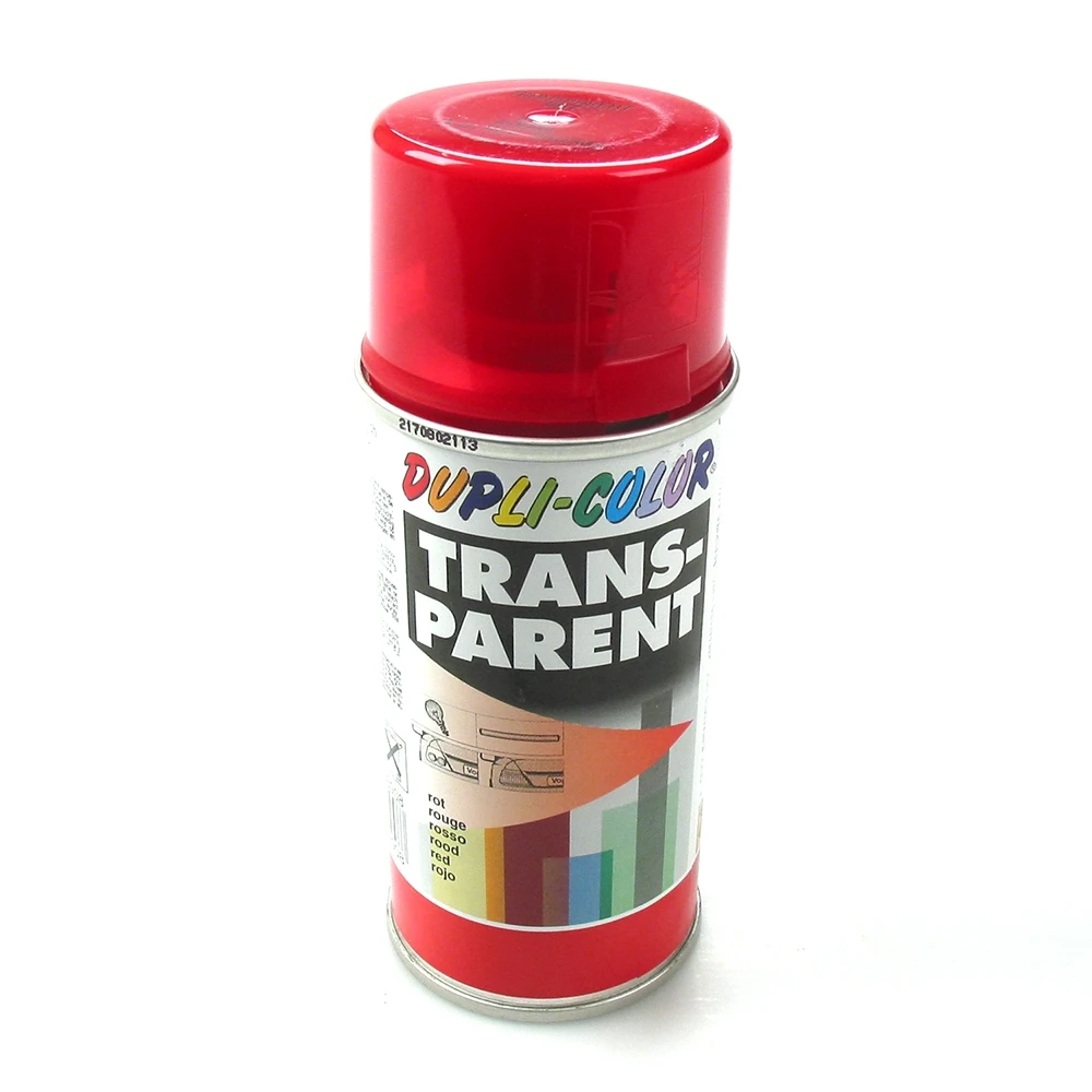 Spray DUPLI TRANSPARENT pour ampoule ou feu arrièreer en rouge(150ml)
