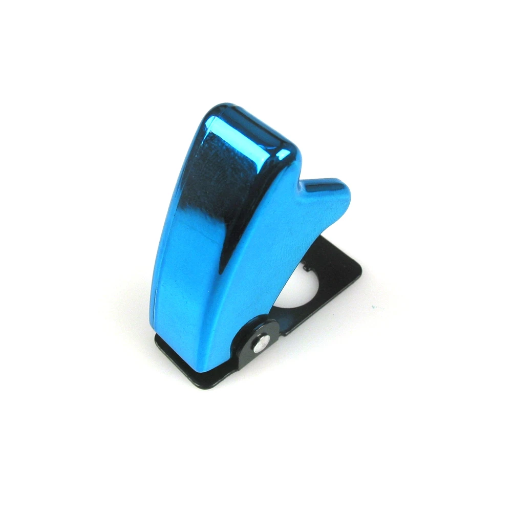 Couvre bouton avec ressort Rally bleu anodisé