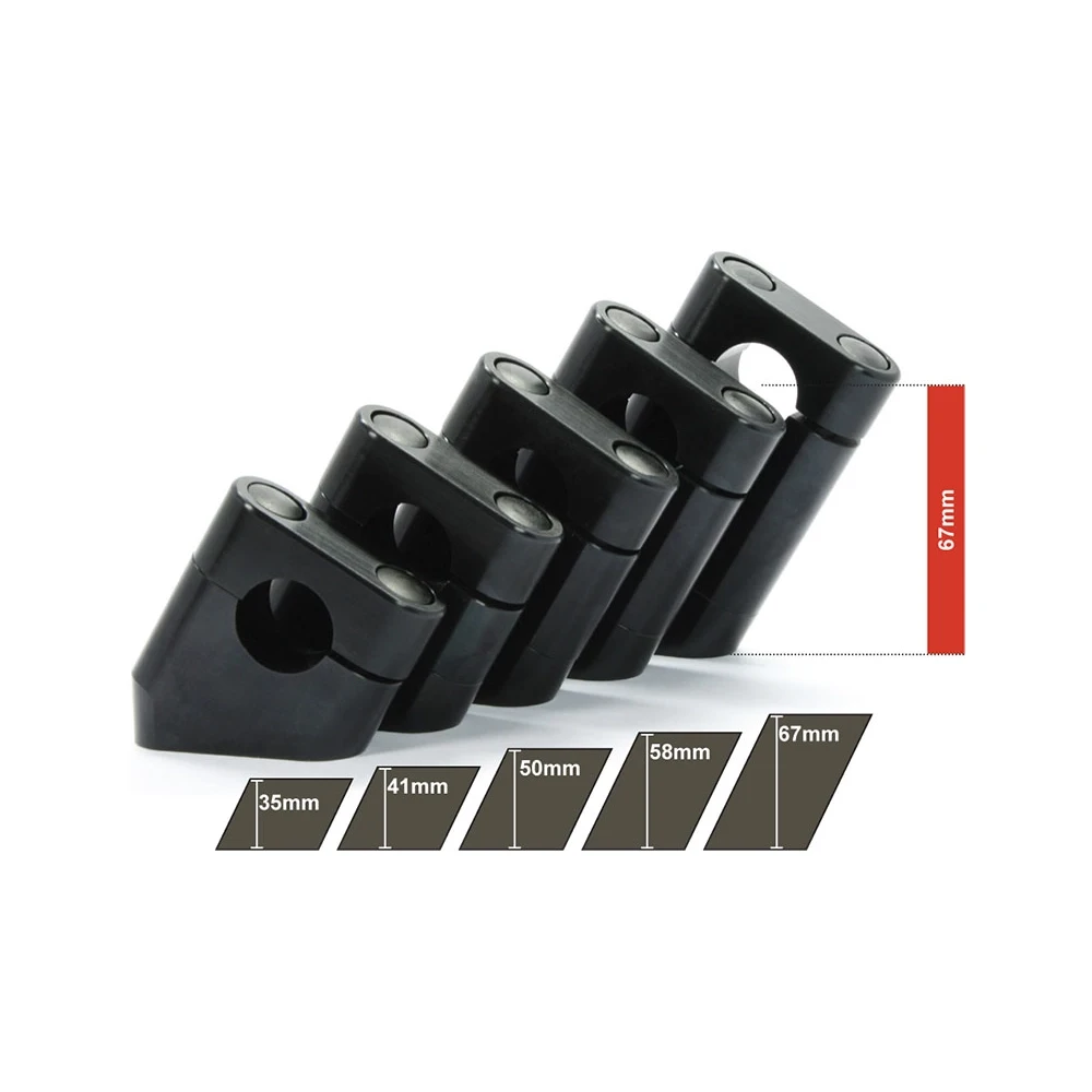 Borniers Motacc carré - 34° (paire) argenté Ø 22/58mm fixation M10 centrale