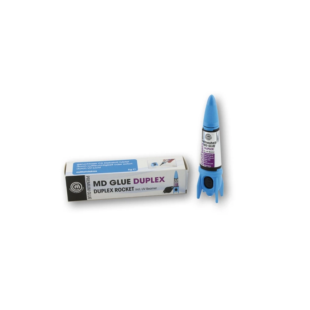 Colle MD GLUE DUPLEX métal/gomme/plastique/verre/cuir visc. moyenne/beamer 5g