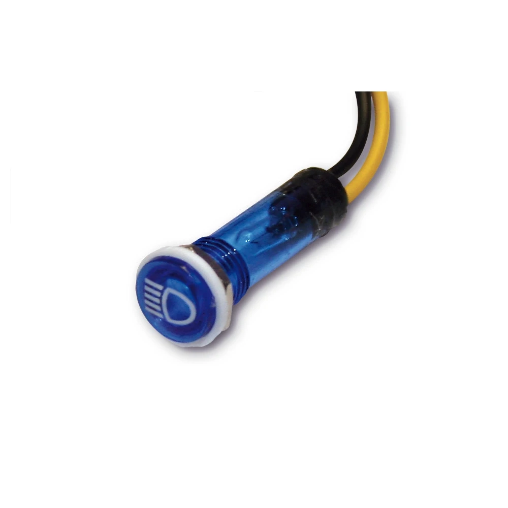 Témoin HIGHSIDER smart phares de route en bleu 12V/2W Ø 12mm a visser universel