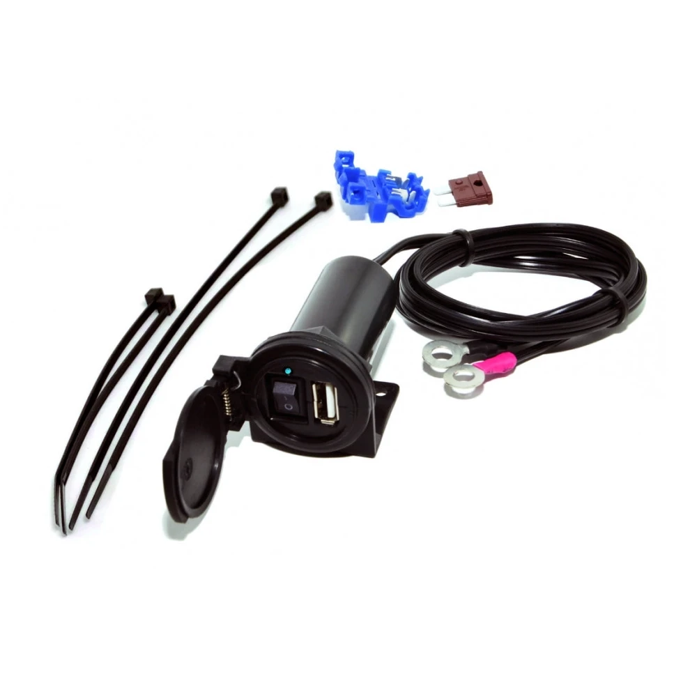 Prise USB avec interrupteur et bouchon universelle 2.1A