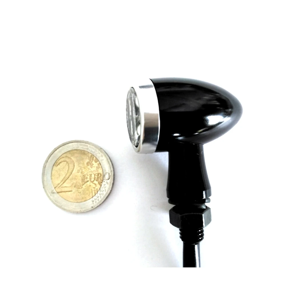 Clignos JMP (paire) OUTLAW 3 3 LED noir-chromé M8x1.25 - Ø 22x37x37mm homologé