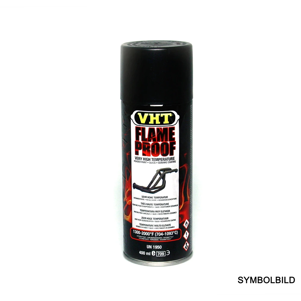 Spray VHT FLAMEPROOF echappement jaune mat 704°-1093°C (400ml)