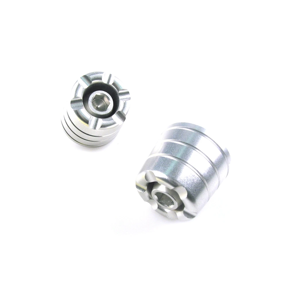Embout guidon XBIKE argenté Kawasaki ZX6R/9R/Z750/Z1000/ER6N filetage M8x1.25
