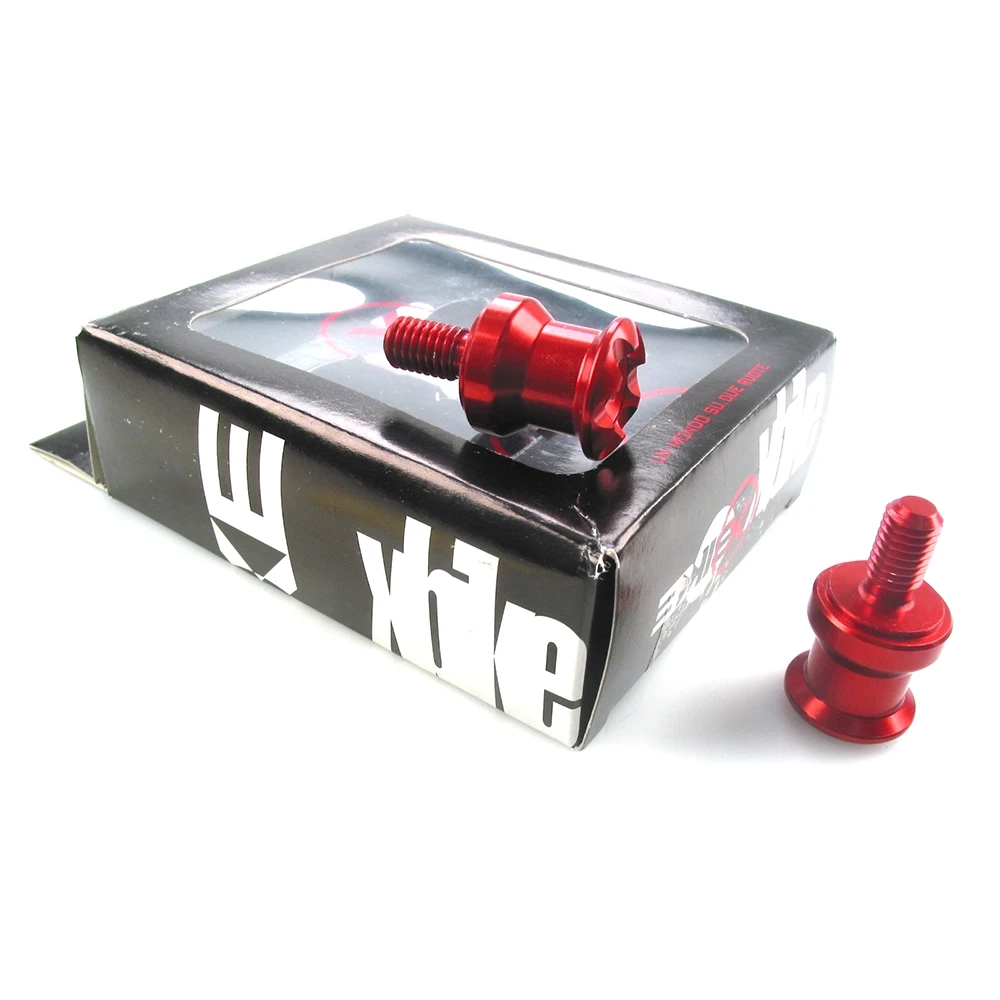 Boulon lève-moto XBIKE (paire) rouge Honda/Suzuki/Ducati M8x1.25mm