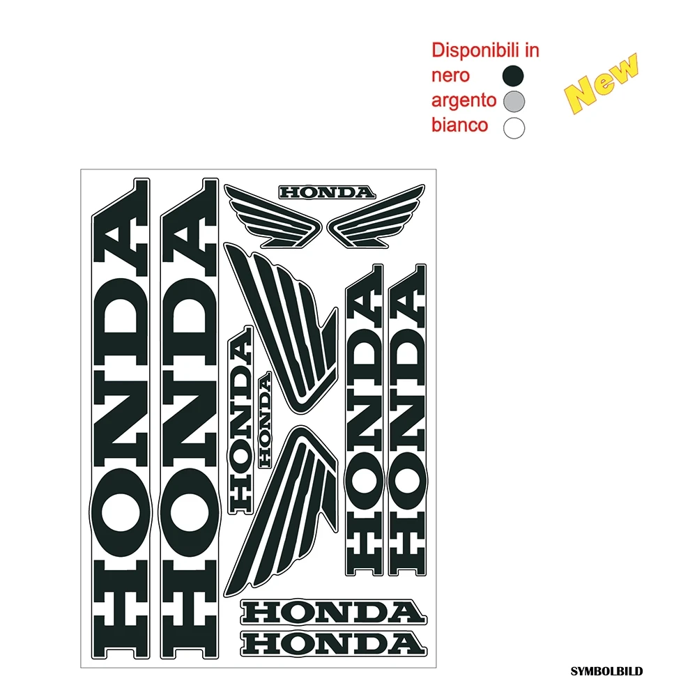 Autocollants 4R HONDA (35 x 25cm) argenté