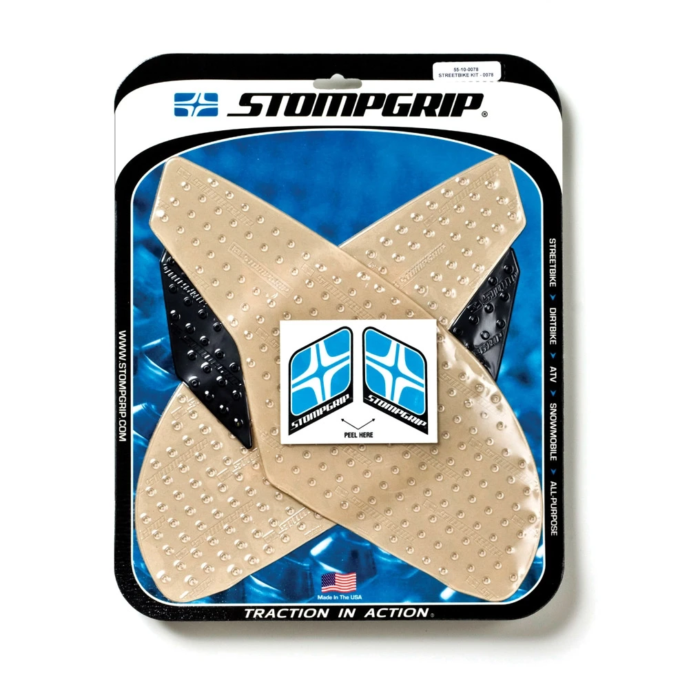 Side-Pad STOMPGRIP POWERSPORTS - VOLCANO transparent Triumph
