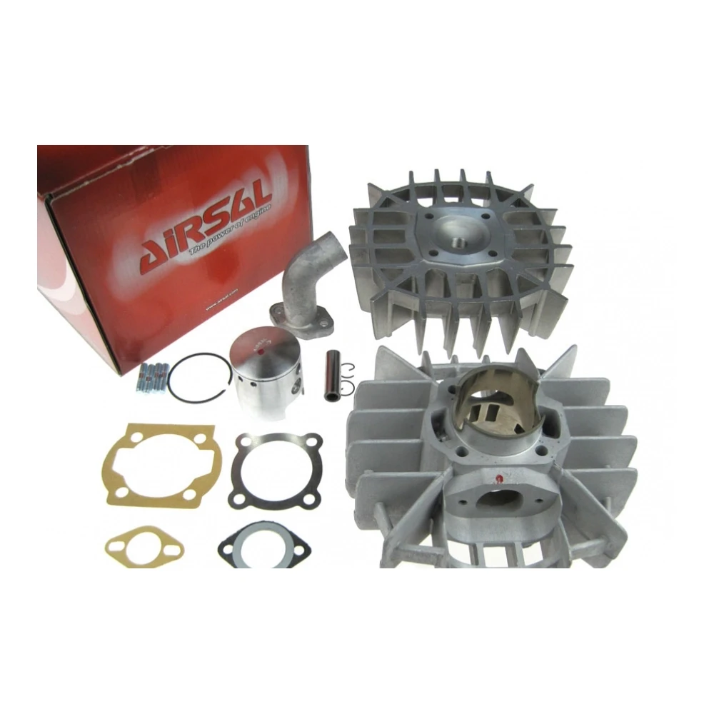 Kit AIRSAL 47mm (axe 12) alu + pipe d'admision PHBG 8 sorties Nicasil Puch E50