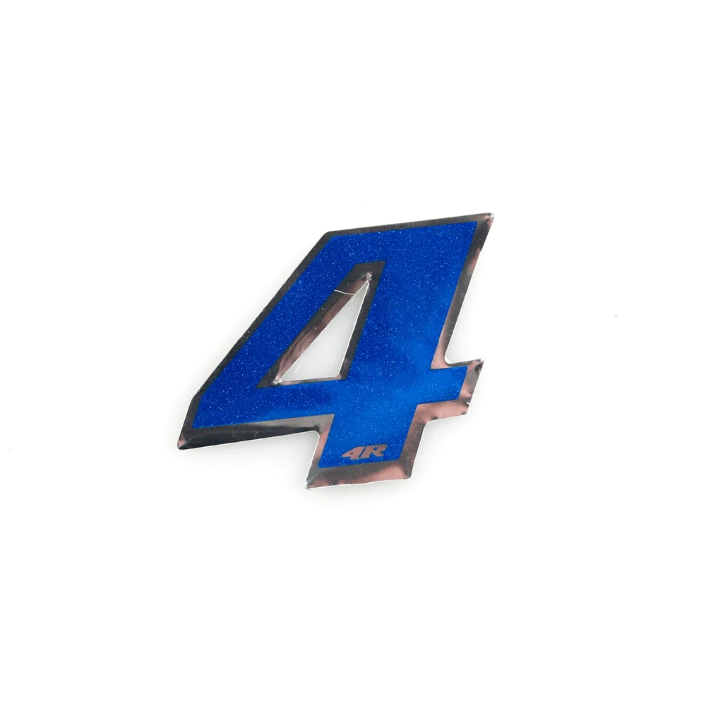 Autocollant 4R MINI chiffre no. 4 bleu (30 x 30mm)