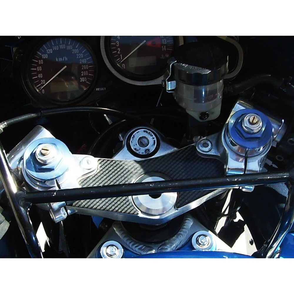 Protège tête de fourche PRINT carbon-look Kawasaki